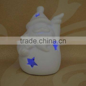 Santa Claus Shape Ceramic Christmas Figurine With LED Light for Porcelain Fire photo-6