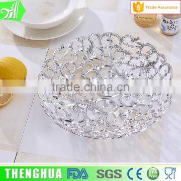 Gold Fruit Plate Decorative Indian Serving Tray photo-4