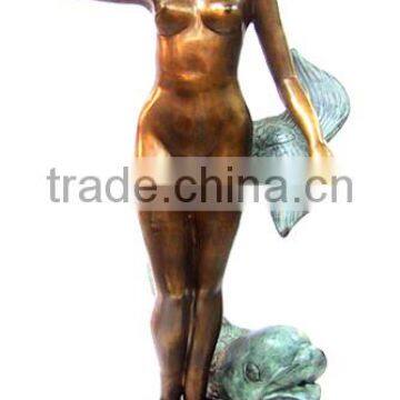 China Bronze Skulpturen Metal Crafts Garden Decoration Bronze Femme Fontaine photo-4
