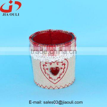Unique Design With Non Woven Fabric Cover Glass Cup Planter, Nursery Pot photo-2