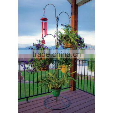 Hot selling metal balcony hanging floorstanding flower pot stand