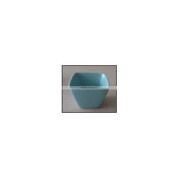 blue color mini ceramic square bowl