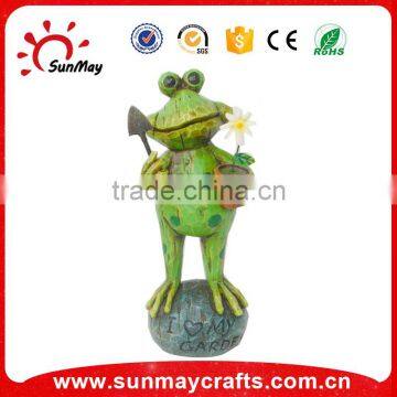 Polyresin Frog Planter Garden Figurine photo-2