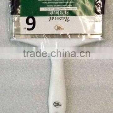 YZHF-10 black bristle paint brush with plastic white handle