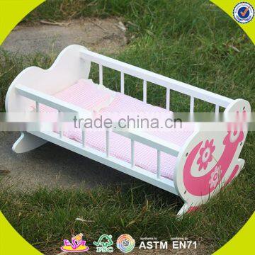 New Cute Kids Wooden Doll Bed Popular Children Wooden Doll Bed W06E010A photo-2