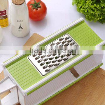 5 in 1 Hand-Held Vegetable Grater With Tray And Peeler,Slicer,Sharp Blade