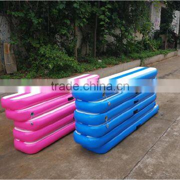 High Quality DWF Pink Or Blue Color Inflatable Air Mat / Inflatable Air Gymnastics Balance Beam For Sale