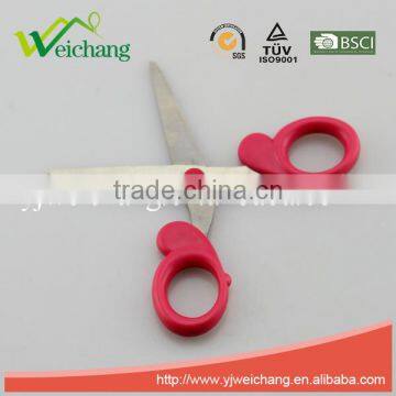 WCSC221 Premium Novelty Wholesale Soft Handle Colorful School Children Plastic Scissors Butterfly Shape New Handle Design photo-2