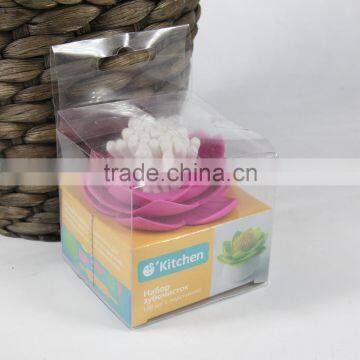 Lotus Shape Cotton Bud Holder photo-3