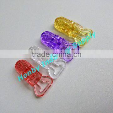 Transparent Colored 10mm Plastic Pacifier Clip Safe For Baby