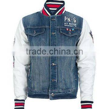 Mens Denim Baseball Jackets 2014