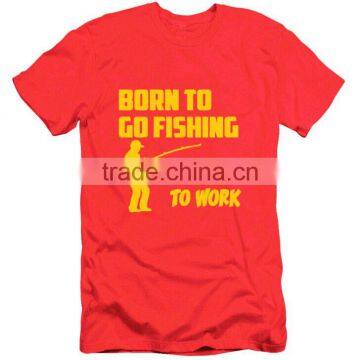 fashion red t-shirt with company logo