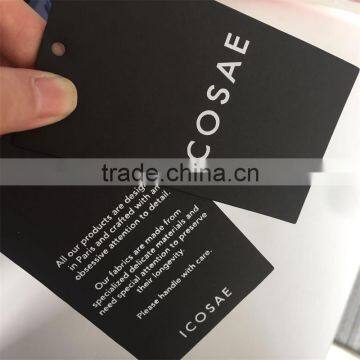 2017 china custom fancy new paper hang tags for jeans