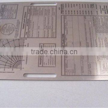 Kearing Brand Rectangular Aluminium Aviation Kneeboard With Accurate Scale for Pilot Training photo-2