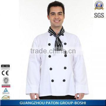 OEM supply type restaurant uniforms breathable chef jackets SGS