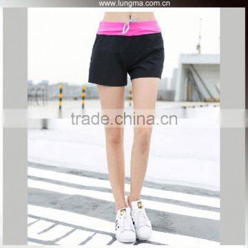 Wholesale Cheap Sport Wear Stretchy Lycra Compression Women Workout Shorts photo-3