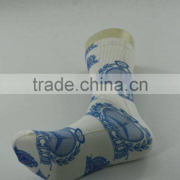 White Thick Polyester Sublimation Printed Men Socks With Free Samples photo-6