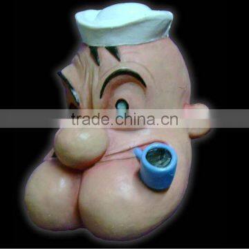 POPEYE THE SAILOR MAN LATEX MASK Halloween Costume Prop photo-2