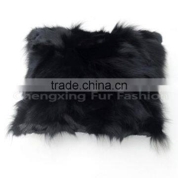 CX-D-101B Home Decoration Pillow Patchwork Real Fox Fur Cushion Cover photo-2