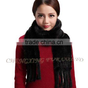 CX-S-12C New Products Custom Wholesale Tassels Scarf Mink Fur Scarf