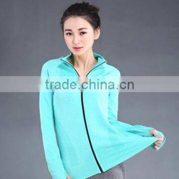 New Fashion Custom Ladies Nylon Soprt Seamless Jacket photo-6