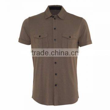 Top Quality Twin Pockets Men Short Sleeve Formal Shirt photo-2