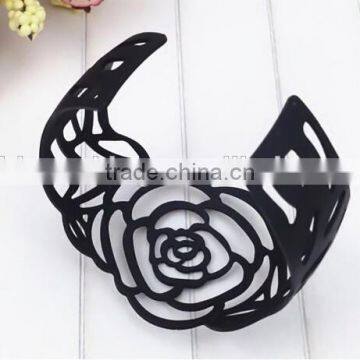 Preety Black Rose Hollow Jewelry Bangles for Girls photo-3