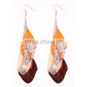 Alibaba website colorful feather earring,korean earrings woman,Bohemia costume jewelry earring