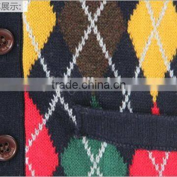 British Style Argyle Boys Knitwear Cardigan photo-4