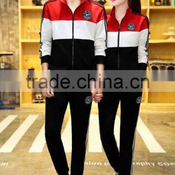 Wholesale New Design Gym Sports Tracking Suits Couple 80%cotton+20%polyester photo-2
