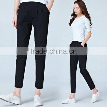 Zm40639b New Fashion Comfortable Women Casual Linen Harem Pants Female Summer Ninth Pants photo-2