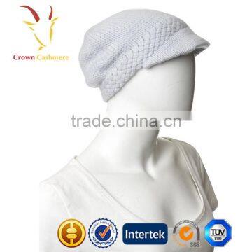 Women Winter Outdoor Knit White Cashmere Beabie Hat Cap photo-2