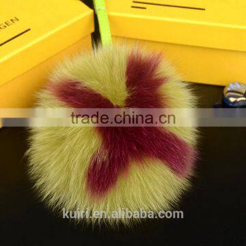 Bags Pendant Ultralarge 15cm Letter Fox Fur Ball Hangings Fashion Fur Accessories Keychain Gift photo-4