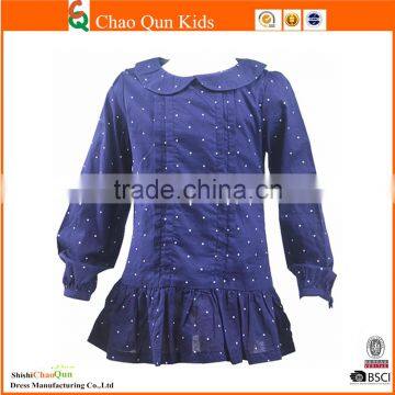 White Polka Dot Fashion One Piece Girls Party Dresses With Zip Closure at Back