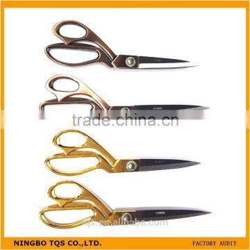 Hot Sale Golden Plating Different Types Of Household Scissors Fabric Cutting Scissors