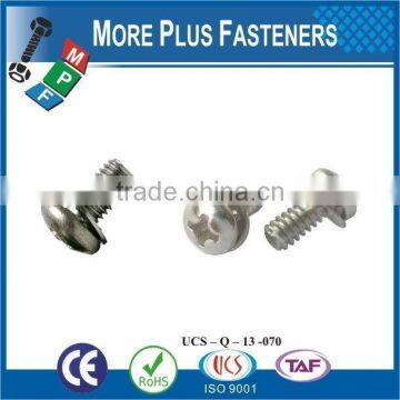Taiwan M3 M12 M6-1.0 x 10mm DIN 7985 Phillips Drive Pan Head Machine Screw SEMS With Square Washer photo-2