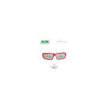 ABS Red / Black / Purple Frame Linear Polarized 3D Pasive Glasses Disposable