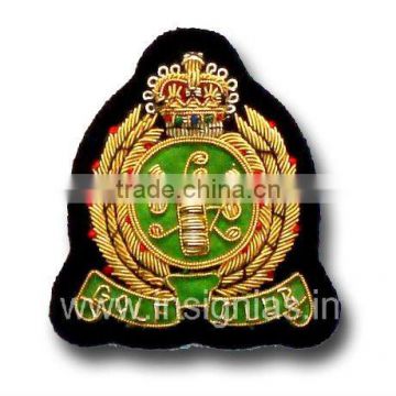 Embroidered bullion wire badges