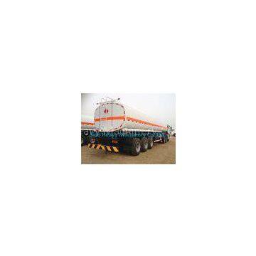 HOWO A7 Oil Tank Trailer Diesel 28 Cubic Meters , Two Single Low Bed Trailer