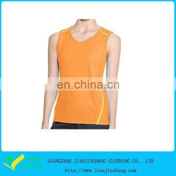 Customizable High Quality Orange Color Dri Fit Mesh Cool Max Tops For Girl