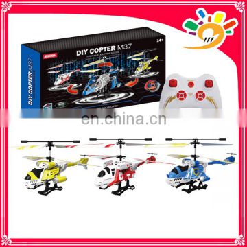 Wholesale toys M37 DIY Rc-helicopter Remote Control Aircraft Toy