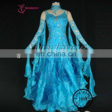 B-1177 Tailor made the light blue ballroom competition dress