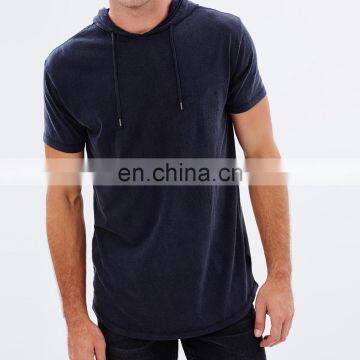 man short sleeve streetwear jersey thin hoodie