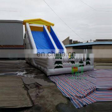 HI hot sale 0.55mmpvc inflatable slide snow bouncy slide for adult snow jumping slide