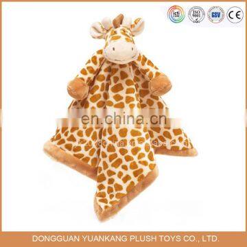 YK BRC wholesale cheap embroidery animal head plush baby blanket