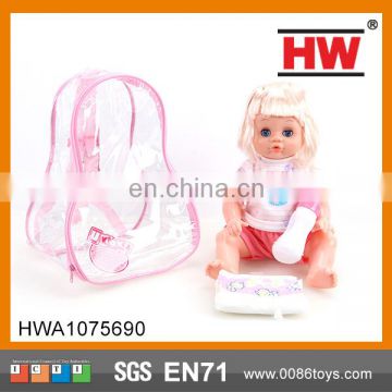 Most Popular 16 inch Baby Girl Doll with IC Pee Doll baby doll