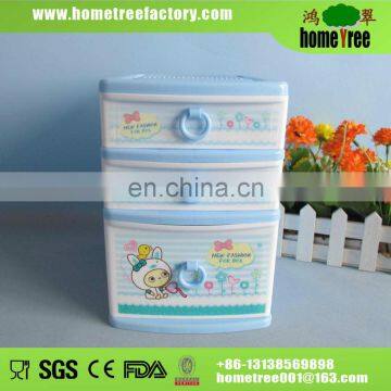 Cartoon pp small plastic drawer storage box
