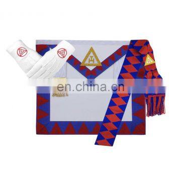 Masonic Regalia Royal Arch Companion Apron,Sash,Gloves Set