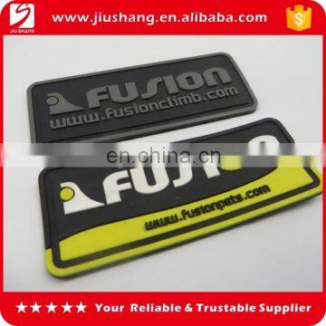 Custom printed logo main garment pvc label for clothing