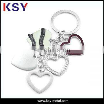 Lovely heart shaped metal keychain with wholesale price